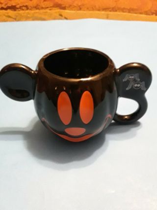 Walt Disney World Halloween Mickey Mouse Ceramic Black Coffee Mug