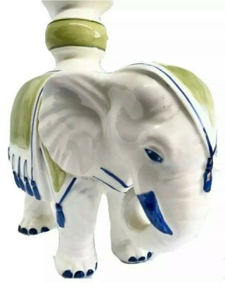 Rare Vintage Fitz & Floy Japan Porcelain Elephant Candle Holder