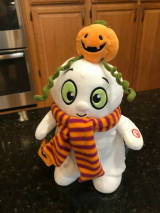 Hallmark Halloween Pumpkin Trick Treat Ghost Animated Sings Plush Feel It Still