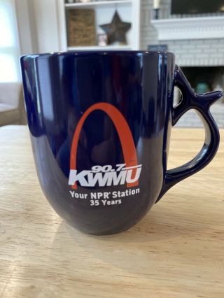Kwmu 90.  7 Npr News Radio Station St.  Louis Missouri Blue Coffee Cup Mug