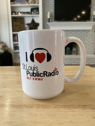 Kwmu 90.  7 Npr News Radio Station St.  Louis Missouri Tall I Love Coffee Cup Mug