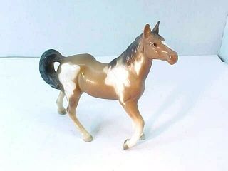 Wonderful Vintage Lefton Brown And White Horse Figurine 183