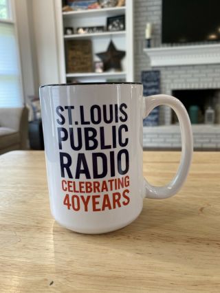 Kwmu 90.  7 Npr News Radio Station St.  Louis Missouri 40 Years Tall Coffee Cup Mug