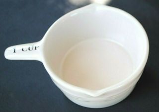 Longaberger Pottery Woven Traditions Measuring Cup Ivory 1 Cup