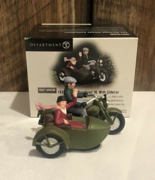 Dept 56 Christmas In The City 1930 Harley - Davidson Vl With Sidecar 59409