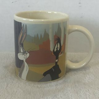 Vintage Looney Tunes Bugs Bunny Daffy Duck Rabbit Fire Coffee Mug Cup