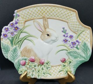 Fitz And Floyd Plate,  Botanical Rabbit Bunny Plate,  Canape Essentials,  Ceramic
