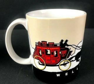 Vintage Wells Fargo & Co Stagecoach Western Coffee Mug Cup 2005 Thailand Iconic
