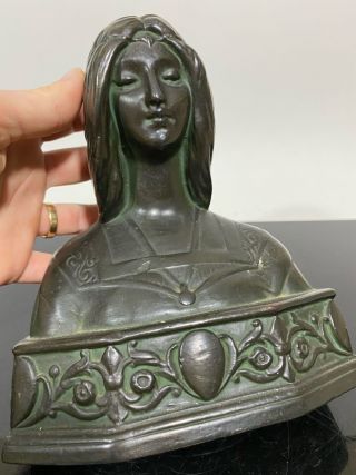 Vintage Pompeian Bronze Coated Female Bookend - Single