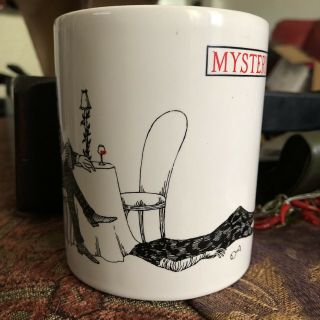 Vintage Edward Gorey Murder Mystery Ceramic Mug Pbs Masterpiece 80 