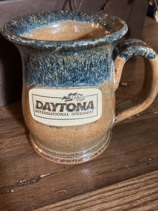 Daytona International Speedway Coffee Mug Sunset Hill Stoneware Blue Brown