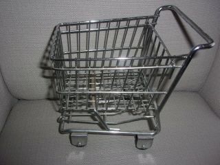 Vintage Metal Mini Grocery Shopping Cart