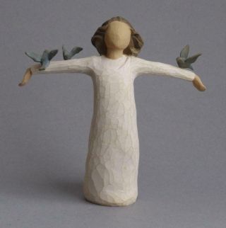 Sweet Happiness Figure/ornament Willow Tree Designs Susan Lordi Girl/birds Love