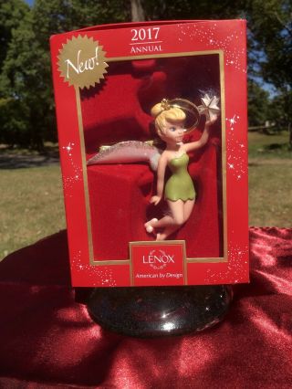 Lenox 2017 Tinkerbell Up And Away Christmas Ornament Disney Tink Tinker Bell