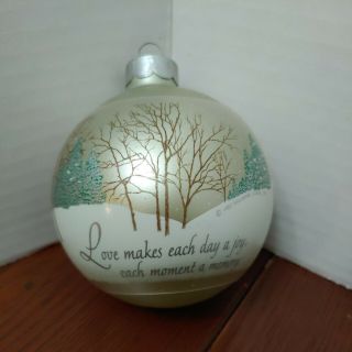 Rare 1983 Hallmark Love Glass Ball Keepsake Christmas Ornament