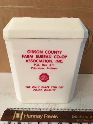 Gibson County Farm Bureau Co - Op Princeton In.  Advertising Salt & Pepper Shakers