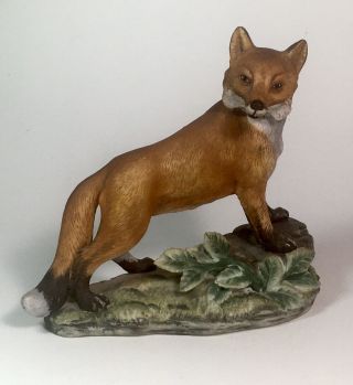 Vintage Lefton China Hand Painted Porcelain Red Fox Figurine Kw5058 Japan Exc