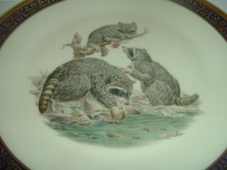 Lenox Boehm Raccoons 1st Issue Woodland Wildlife Plate 1973 2