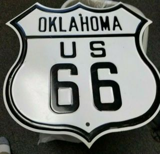 Vintage Style Heavy Metal Sign Route 66 Oklahoma 15 " X 15 " Great Gift Idea