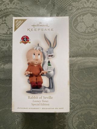 Hallmark Keepsake Ornament 2009 Rabbit Of Seville Limited Special Ed Looney Tune