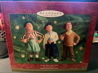 2000 Hallmark Keepsake Christmas Ornament The Three Stooges Larry Moe Curly