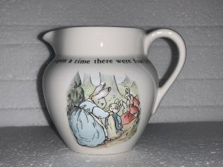 Vintage Peter Rabbit Wedgewood Etruria Barlaston Creamer Pitcher England Rare