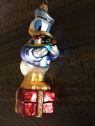 Christopher Radko Retired Disney Donald Duck Ready For Sea Glass Ornament