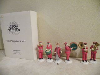 Vintage Dept 56 Salvation Army Band - Lady Has Damage To Bell
