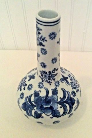 China Blue Seymour Mann Cobalt Blue & White Fine Porcelain Vase 10 " Tall - Exc