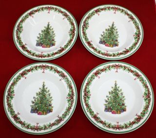 Christopher Radko Traditions Holiday Celebrations Soup Bowls Set Of 4