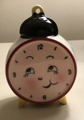 Vintage Py Anthropomorphic Alarm Clock Single Salt And Pepper Shaker Japan