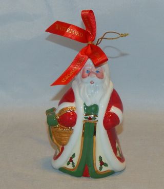 Waterford Crystal Holiday Heirlooms Santa Bell Ornament