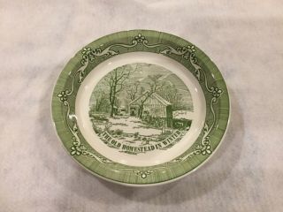 The Old Homestead In Winter - - Currier And Ives Pie Plate