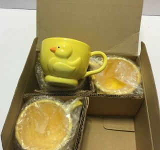 Dept 56 Just Ducky Line Teacups Duck Mugs Rubber Ducky