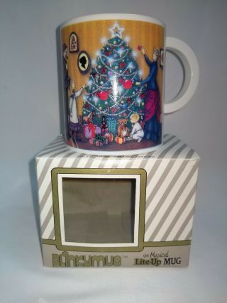 Vintage Christmas Musical Light Up Blinky Mug