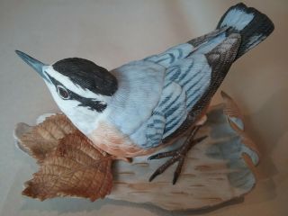 Lenox Red - Breasted Nuthatch 1987 Fine Porcelain Figurine With