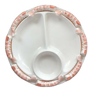Shafford Vintage Hand Painted Ceramic Shrimp Platter Server Japan Divided