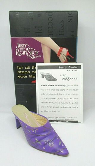 Just The Right Shoe Secret Garden 2002 By Raine Willitts Designs W/box