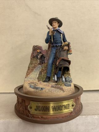 John Wayne Franklin Limited Edition Hand Painted Sculptures W / Glass Domes