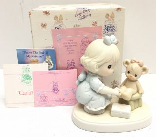 Enesco Precious Moments Caring 1994 Members Only Figurine Pm941 Girl Nurse Bear