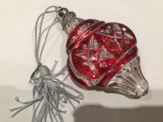 Lenox Pave Jewels Color Gems Ruby Lite Ball Ornament