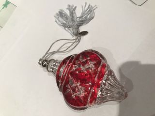 Lenox Pave Jewels Color Gems Ruby Lite ball ornament 2