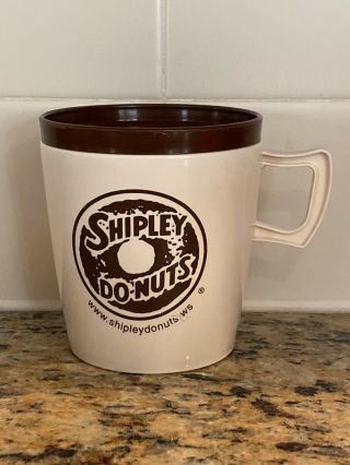Shipley Do - Nuts Plastic Coffee Mugs.  Two.