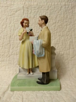 Norman Rockwell Euc " The First Prom " Figurine The American Family 1979