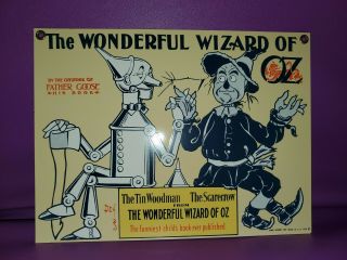 Wonderful Wizard Of Oz Metal Porcelain Sign Ande Rooney Scarecrow Tinman