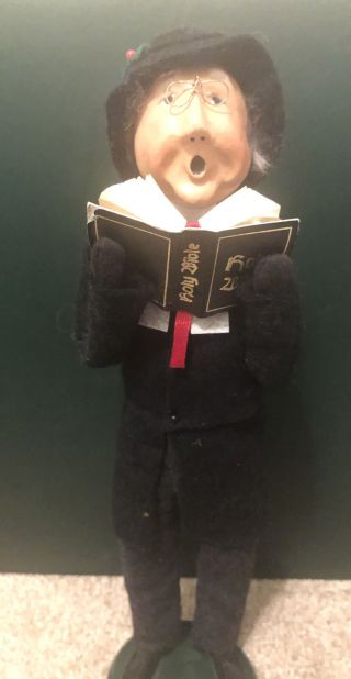 Byers Choice Carolers Preacher With Holy Bible Man 1990 Vintage