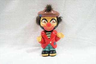 Vintage Nodder Bobblehead Clown Figure Doll Japan Collectible 6 " Tall