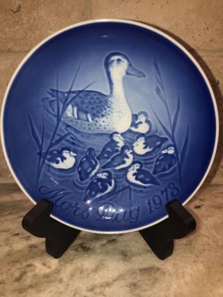 1973 Mothers Day Plate 6 " Duck And Ducklings By Bing And Grondahl Gen X Mors Dag