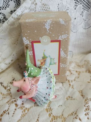Patience Brewster Krinkles Mini Joyful Flying Pig Ornament