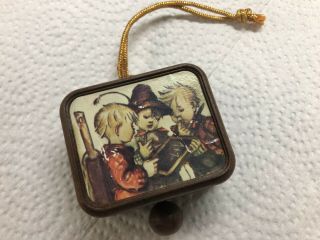 Vintage Reuge Swiss Wood Music Box.  Hummel Boys W/math Lesson Song: Edelweiss